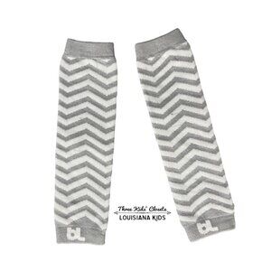 BL Baby Leggings One-Size Grey Chevron Leg Warmers